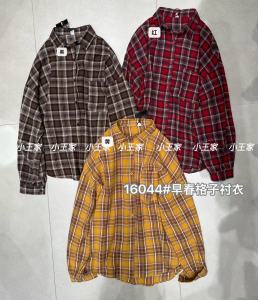 Loose Fit Plaid Shirt Womens Casual Style Long Sleeve Korean Version plus Size Comfortable Lazy Vintage Checkered Top