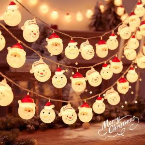 Christmas Ornamental Festoon Lamp Flashing Light String Light Christmas Tree Pendant Santa Claus Snowman Scene Layout Window Pendant