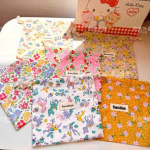 Idyllic Small Floral Cotton Drawstring Bag Lipstick Cosmetics Tampon Storage Bag Drawstring Cloth Bag Small Size