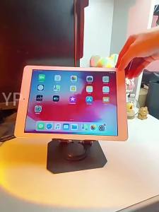 360 Degree Rotating Metal Hollowed Out Tablet Desktop Holder Adjustable Folding Monitor Stand for ipad Xiaomi Phone Universal