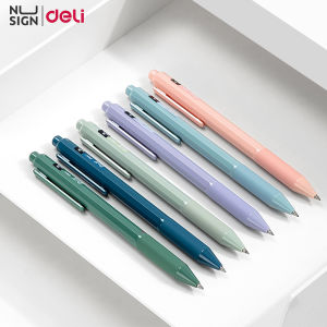 Deli Ballpen Gel Pen 0.5mm Perfect Smooth Black Ink Assorted Colors Nusign NS559 1pc