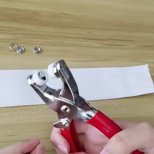 50/100 Metal Prong Snap Button Hollow Press Prong Fastener Studs with Pliers Tool Set Kits for Clothes Garment Sewing Bags Shoes