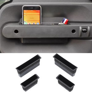 4 Tay Nắm Cửa Ô Tô Hộp Bảo Quản Dụng Cho Xe Jeep Wrangler JK 2007-2010 ABS Đen Phụ Kiện Nội Thất Tidying Stowing Tray