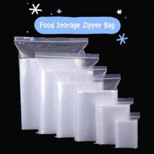 (100pcs) Big Size Plastik Transparent Ziplock/Food Zipper Bag/Packaging Bag Plastic/Plastic Packing