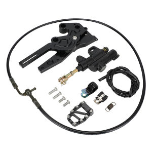 JFGRACING | Motorcycle Rear Hydraulic Foot Brake Caliper Pedal Lever Kit Set For Surron Light Bee X S Segway X160 Electric Dirt Bike E-bikes