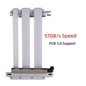 TISHRIC PCIE 5.0 4.0 X16 Riser Cable 20/18.5CM 26.9/57GBps PCI Express 16X Graphics Video Card Extension Cable For ITX Chassis