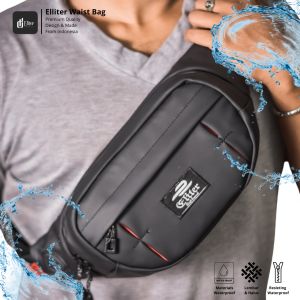 Tas Waistbag pria waterproof Oval Keren - Kualitas Distro Tahan Air