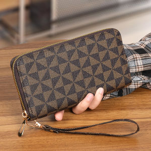 Large Capacity Womens Wallet Long Zipper Handheld Fashion Print Mobile Phone Bag Uyhm Brand Youth PU Leather Card Holder