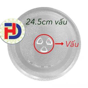 Đĩa thuỷ tinh lò vi sóng chính hãng 24.5cm 25.5cm 27cm 28.5cm 31.5cm
