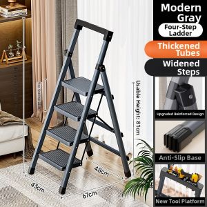 Multi-functional Folding Extendable Stepladder Thickened Support