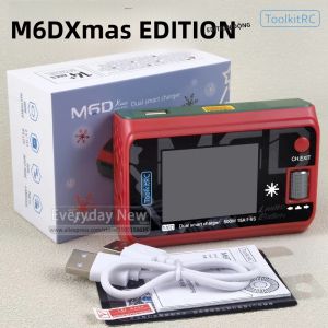 Bộ Sạc Thông Minh Christmas Red M6D DC500W 15A 1-6S IPS Dành Cho Xe Mô Hình Đồ Chơi Máy Bay Không Người Lái FPV Pin Lithium Bộ Dụng Cụ Sạc ToolkitRC Quà Giáng Sinh