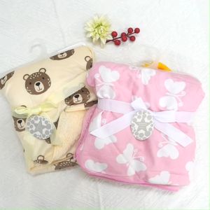 C0040 ผ้าห่มเด็ก 75x100cm.ผ้าห่มเด็กลายการ์ตูน ลายด้านเดียว ผ้าห่มนุ่มผ้าอย่างดี หลับสบาย ไม่ร้อน ผ้าห่มสำหรับพกพา