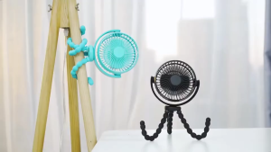 SG Ready Stock Portable Octopus 4800mAh Rechargeable Fan Adjustable Silent Mini Cooling Fan For Baby Stroller Desk