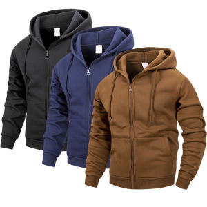 Mens Zip Hoodie Jacket Hooded Sports Outdoor Daily Basic Casual Autumn Winter Hoodies Sweatshirts Cardigan Jacket