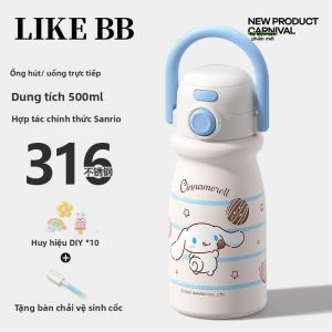 LIKE BB | Ly Cốc Cách Nhiệt Đôi Dây Hút Dễ Thương
