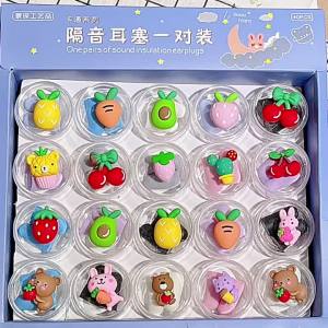 Memory Foam Noise Reduction Earplugs Cartoon Style Box Packed Sound Isolation Plugs for Sleeping and Learning