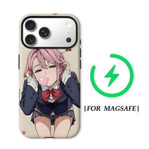 Anime Girl with Bubblegum For Magnetic Phone Case for IPhone 17 16 15 14 13 Pro Max Plus Single Double-layer tough Case