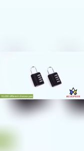 WESHOP8888 4 Digit Security Padlock with Key Weatherproof Design Combo Lock for School Sports or Gym Locker Employee Locker Fence Gate Case Toolbox- 1pcs Combination Lock