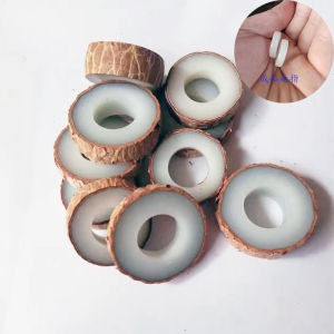 White Jade Bodhi Root Couple Ring Thumb Ring Semi-Finished Product Thousand Eyes Ivory Nut Handmade DIY Ornament Original Design