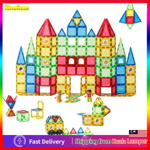 120PCS Magnet Building Tiles Clear Magnetic bricks 3D Building Blocks Construction Playboard Toys Christmas Gift for Kids磁力片磁铁积木玩具