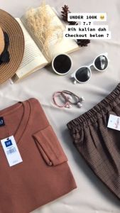 (BISA COD) Setelan Wanita One Set Outfit Kaos RIB dan Celana Baggy Pants