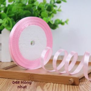 Hồng Satin Ruy Băng 0.6Cm Chiều Rộng 25 Yard/Cuộn Cho Nghề Thủ Công May Giáng Sinh Cho Tiệc Cưới Gói Quà Handmade DIY