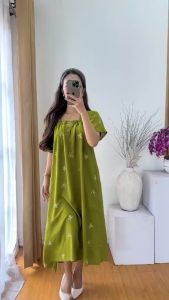 LOVEDRESS Daster Aqila Pita Kupu - Dress Kimono Rayon Premium Busui Daster Kekinian Kancing Depan
