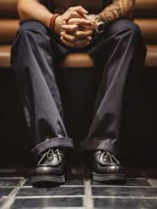 Maden Retro American Style Kangaroo Moccasin Casual round Toe Black Leather Shoes for Men Autumn Season Comfortable Fashionable