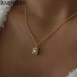 Màu Bạc Ngọc Trai Hình Học Vòng Đeo Cổ Cho Nữ Thiết Kế Đơn Giản Sang Trọng Xương Đòn Dây Chuyền Thời Trang Tỳ Hưu Thạch Trang Sức Nữ
