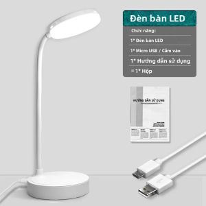 Đèn Bàn LED Hai Đầu Có Thể Sạc Lại Bảo Vệ Mắt Đèn Bàn Có Thể Điều Chỉnh Độ Sáng Linh Hoạt Cho Trẻ Em Đèn Ngủ Đọc Sách Học Tập