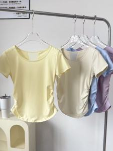 Womens Summer Sportswear Short Sleeve Set Running Shorts Breathable Quick Dry Slimming Yoga Clothes Moisture Wicking Fitness Outfit