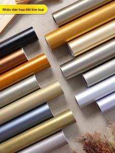 XIANXIANWUFANG | Self-Adhesive Matt Brushed Champagne Gold Metallic Wall Sticker