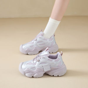 Elevated Dad Shoes Womens 2025 Spring New Thick Bottomed Malcolm X Sports Shoes Size 34 Small Stature Heightening Shoes Women