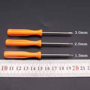 3PCS Orange 1.5Y 1.5/2.0/3.0mm Tri Wing Y Screwdriver Tri-point for Wii DS Lite DS Repair Opening Tool for Laptop Battery