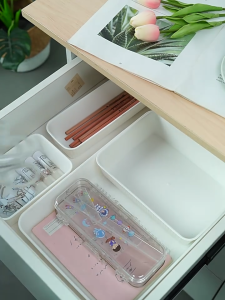 HOVELSHOP Bin Storage Sekat Laci Penyimpanan Wadah Sendok Garpu Pisau Alat Dapur Multifungsi