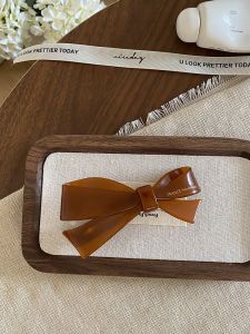 Elegant Acetate Butterfly Knot Hair Clip French Vintage Vinegar Spring Tail Buckle Hair Clamp Half up Styling Hair Accessories