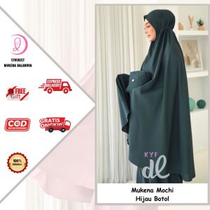 Dalanova Mukena Travel Mochi Size Dewasa Jumbo Model 2 in 1 Bahan Apollen Cotton Free Pouch Mochi Scruncie dan Sajadah Muka