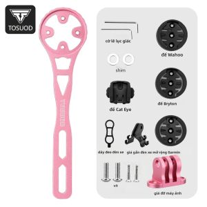 Giá Đỡ Đèn Trước Xe Đạp Bằng Nylon TOSUOD Với Giá Đỡ Máy Tính Bằng Hợp Kim Nhôm Dành Cho Garmin Bryton Và Các Đồng Hồ Đo Tốc Độ Gắn Trên Tay Lái Khác