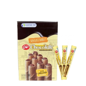 GO CHOCOLATE WAFER ROLL RASA COKLAT BOX ISI 24 PCS