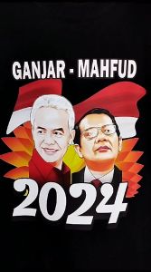 Kaos Ganjar Mahfud pria wanita katun combed 24s