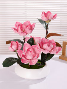 ช่อดอกไม้ประดับตกแต่งบ้านสไตล์ย้อนยุคขนาดใหญ่ ดอกไม้เทียม ชุดตกแต่งบ้านสำหรับห้องนั่งเล่น โต๊ะเครื่องแป้ง โต๊ะอาหาร ตกแต่งบ้าน ดอกไม้ประดับ ช่อดอกไม้ประดับบ้าน