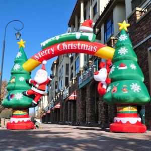 Christmas Outdoor Inflatable Christmas Tree Arch Climbing Wall Santa Claus Gas Film Cartoon Snowman Christmas Hat Decoration