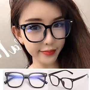 Korean fashion square frame myopia glasses ultra light gradient color anti-blue glasses for women men graded glasses