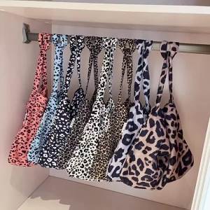 ＜915＞ South Korea emis Leopard-Print Shoulder Bag Kong Hyo Jin White Baihe Same Travel Bag Stylish and Lightweight  Shopping Bag