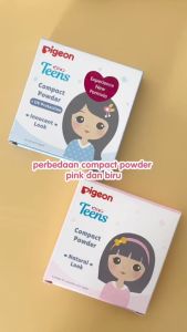 PIGEON Teens Compact Powder Natural Look 14g Bedak Padat Remaja Pigeon Pink Ekstrak Jojoba Chamomile