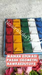 Mainan Edukasi PASAK GEOMETRI Kayu: Mainan Geometri Praktis & Interaktif