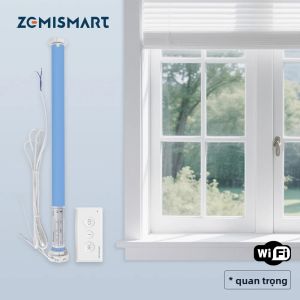 Motor Rèm Cuốn Thông Minh Zemismart Matter WiFi Cho Ống 37mm/38mm Điều Khiển Qua HomeKit Google Home SmartThings Và Ứng Dụng.
