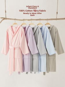 CREATE LOVE | Cotton Water Absorbent Towel Robe