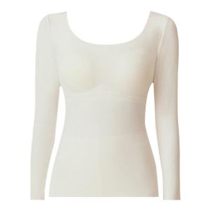 miiow | Warmth Luxury Ladies Thermal Underwear Cat Person Seamless Base Layer Top With Bra Pads Cozy Long Sleeve Solid Color Shirt