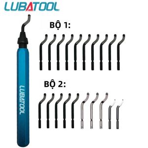 Bộ Dụng Cụ Làm Sạch Cạnh LUBATOOL Với 11 Lưỡi Thép HSS Đầu Xoay 360 Độ Dùng Cho Kim Loại Nhựa In 3D Gỗ
